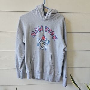New York Graphic Keith haring Hooded Sweatshirt - Light Gray